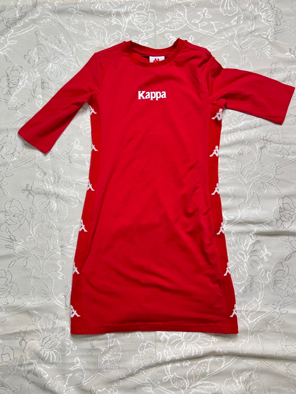 Kappa Red Tee Dress with White Logo Tape